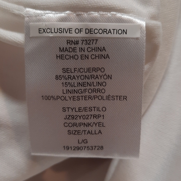 NWT Junior's Candie's (Large) Knot Front Printed Linen Jumpsuit - Picture 7 of 9